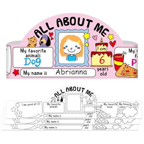 Lot de 24 chapeaux en papier à colorier pour maternelle et activités de rentrée