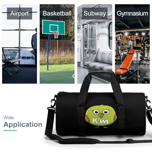 Funny Kiwi Bird Gym Bag Lightweight Carry On Duffel Bag Athletic Sports Travel Bag Weekender Bag for Men Women3