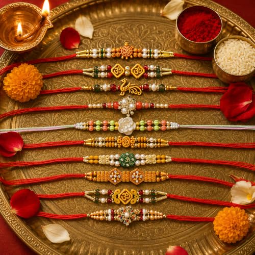 Image of FINEMOE Rakhi Set for Brother, Raksha Bandhan Gifts | Skin Friendly Adjustable Tie, Rakhdi Festival