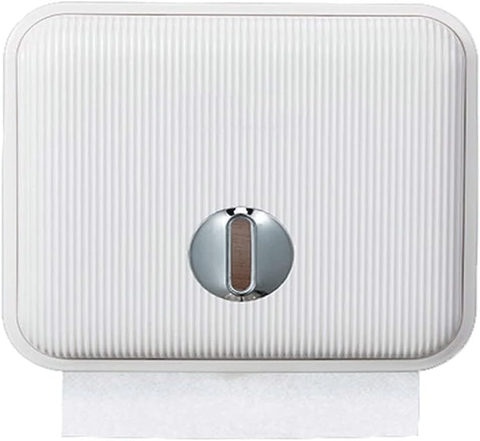 Paper Towel Dispenser Paper Towel Dispenser Wall Mount Sticky Toilet Paper Holder Hand Tissue Holder Bathroom Hand Tissue Dispenser Paper Holder High Capacity (A)
