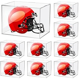 Taiyin 4 Pcs Mini Helmet Display Case, Clear Acrylic Protection Holder