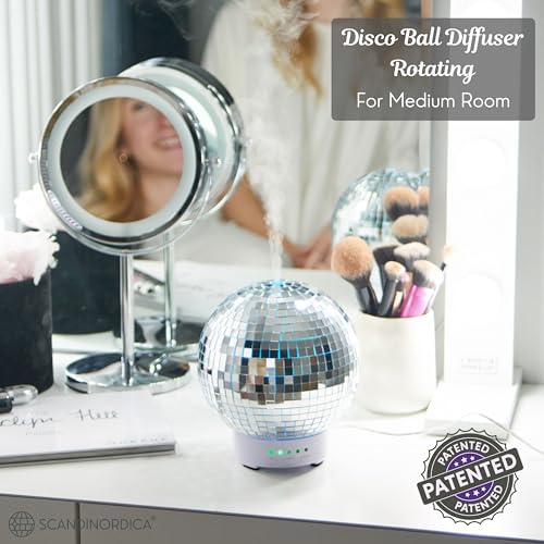 Diffusore A Sfera Rotante - Diffusore Di Oli Essenziali In Aromaterapia Per Casa, Ufficio, Adorabile Decorazione A Palla Da Discoteca, Disco Ball Diffuser | Diffusore - 2