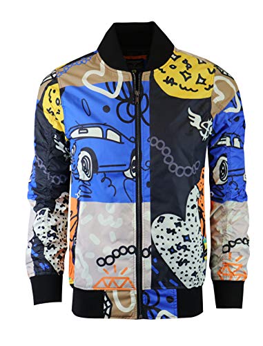 Image of Screenshotbrand Lightweight Hooded Water Resistant Windbreaker - Zip-up Fashion Map Print Rain Jacket
