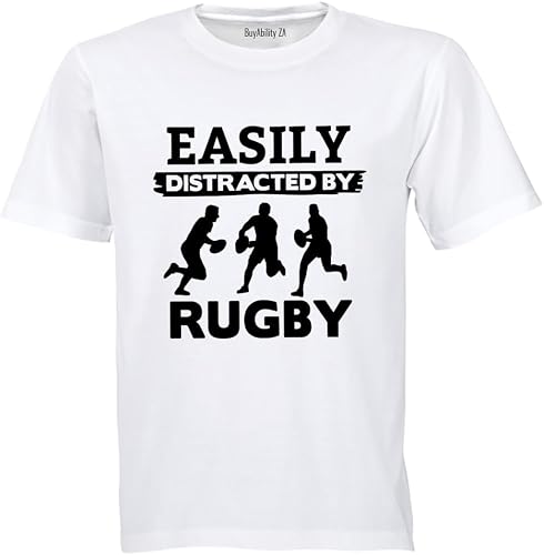 Unisex Easily Distracted by RUGBY - Adults - T-Shirt