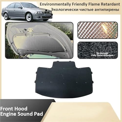 Tapis thermique moteur pour BMW E39 96-03 isolation capot - 3