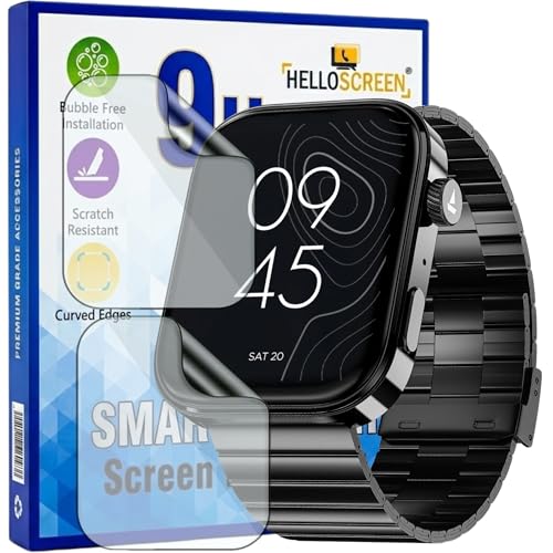 Image of 2-Pack Screen Protector for Boat Chrome Endeavour 1.96 inch Smartwatch - Flexible TPU Screen Guard, HD Clear, Anti Scratch, Bubble Free, Full Coverage Film - Not Tempered Glass