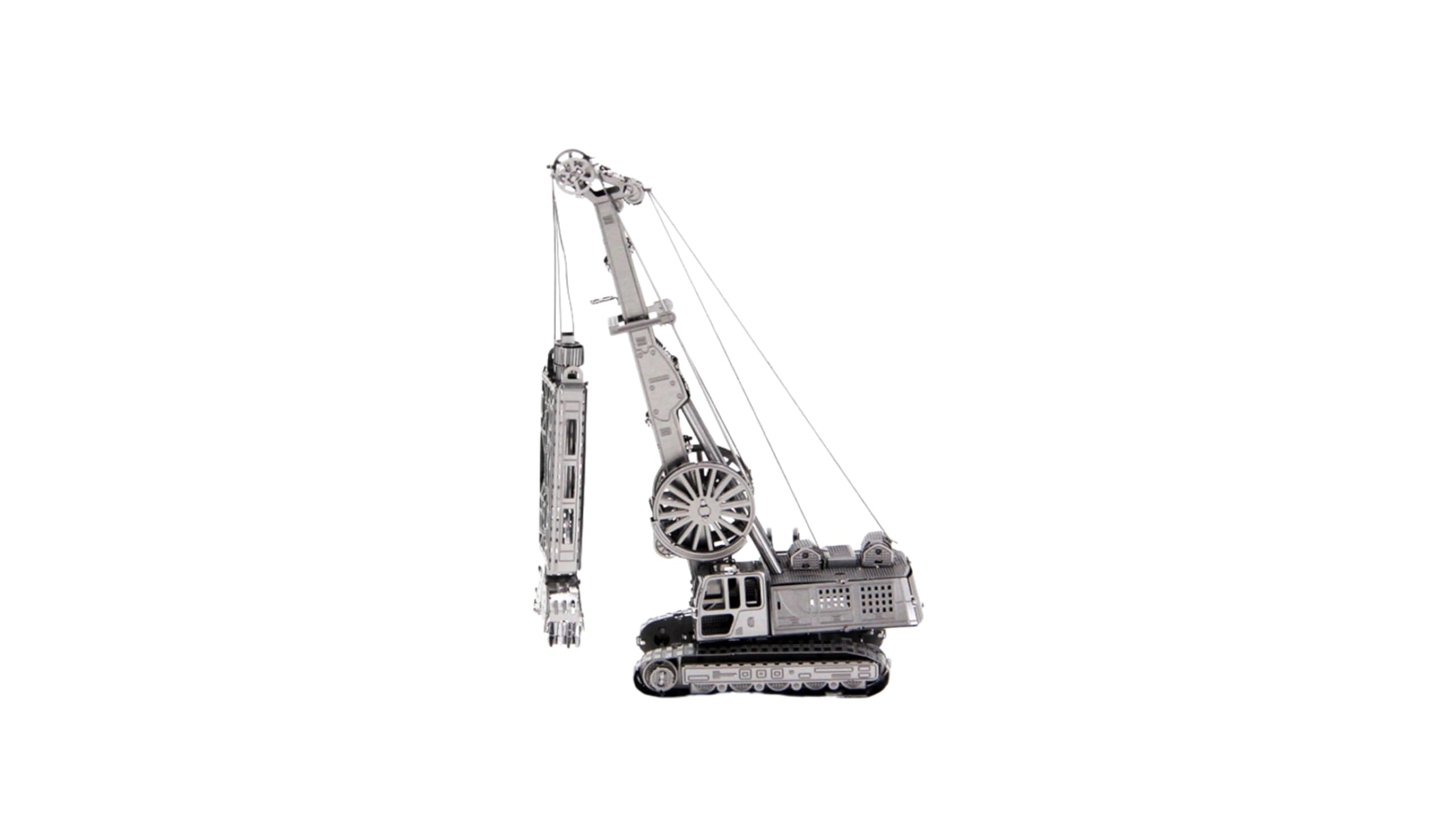 Metal Zone Grúa Perforadora Puzzle 3D de Metal. Maquetas de Maquinaria de Construcción. Rompecabezas de Metal 3D de Vehículos. Puzzle 3D de Metal para Adultos de 9,1 x 5,4 x 2,9cm