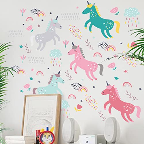 Stickers de Pared Unicornio 4 Hojas 20 x 30 cm miniatura 4