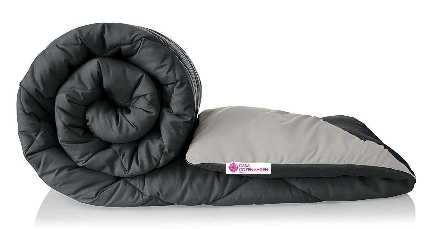 Casa Copenhagen Microfibre Reversible Comforter Double Bed - Dark Grey & Pale Grey-image-10