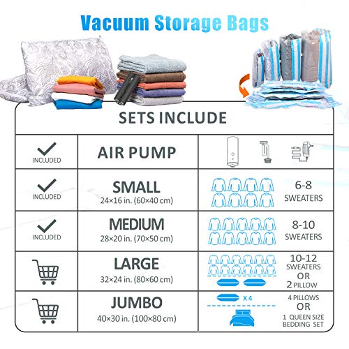 Vmstr Travel Vacuum Storage Bags With Electric Pump, Medium Small Space Saver Bags For Travel And Home Use #TOP1