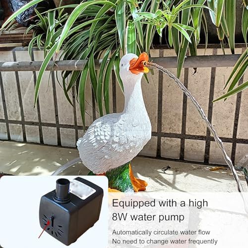 Eco-Friendly Animal Pond Fountain Spitter for Small Ponds & Koi Gardens - DIY Pump Water Feature Decor for Balcony, Courtyard & Home Office (Green)
