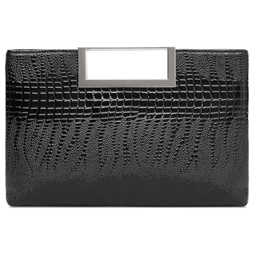 Image of RNIEGA Vegan Leather Handbag Clutch Purses for Women Formal Stylish Evening Clutch for Weddings, Proms, Cocktail