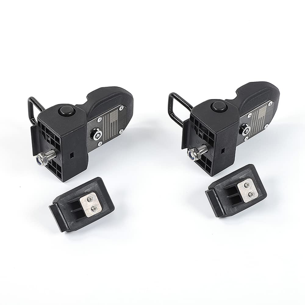 Serratura Per Cofano Auto Per Jeep Wrangler JK Unlimited 2007-2016 - Con 2 Chiavi, Nero - Foto 6