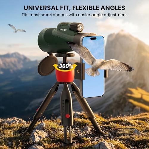 Image of 12x54 Monoculars for Adults High Powered with Tripod Phone Adapter and Bag