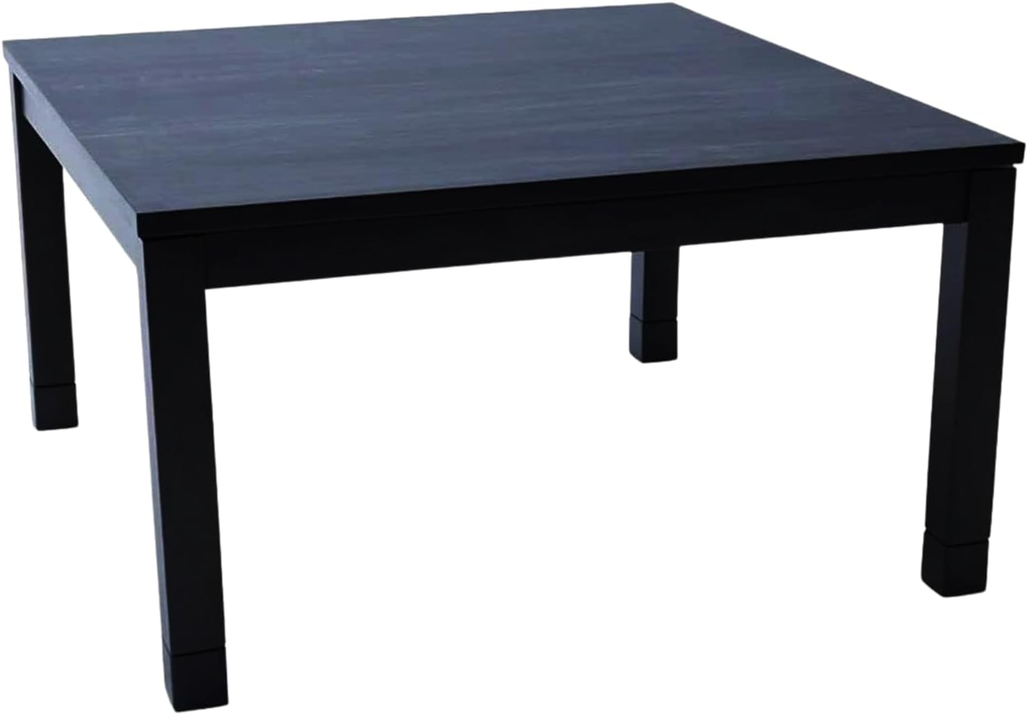 BJDesign Kotatsu - Japanese Heated Table - Wooden Chabudai Furniture with 120V Electric Heater - Low-Lying Dining and Work Desk with Temperature Control Knob (29x29in, Black)