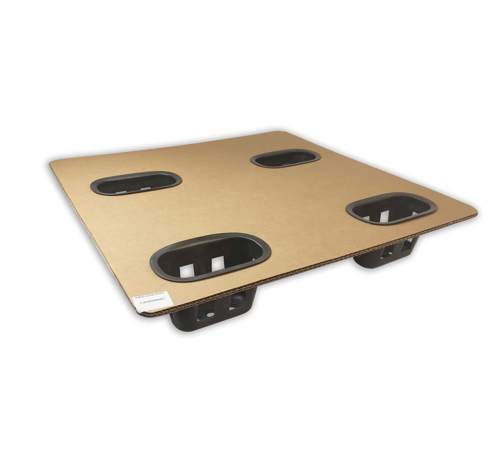 Imballaggi Point - Pallett in cartone ondulato 80 x 120 cm con Piedi in Plastica, Pallet Export Leggero, Alternativa Ecologica al Legno, Esente ISPM15, per Spedizioni Internazionali - Set da 3
