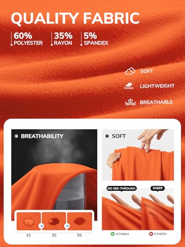 Image of ATHMILE Womens Oversized T Shirts Summer Tops Spring Casual Loose Fit Workout Short Sleeve 2026 Beach Vacation