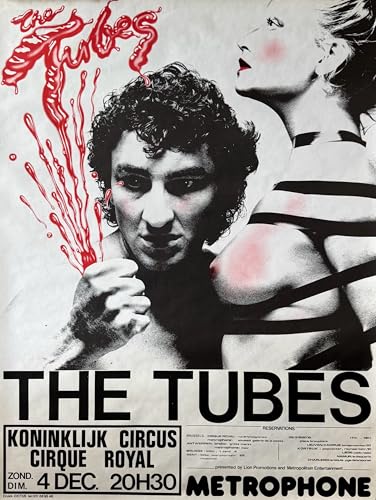 Affiche The Tubes Concert Belgique 1977 impression géante 70x100