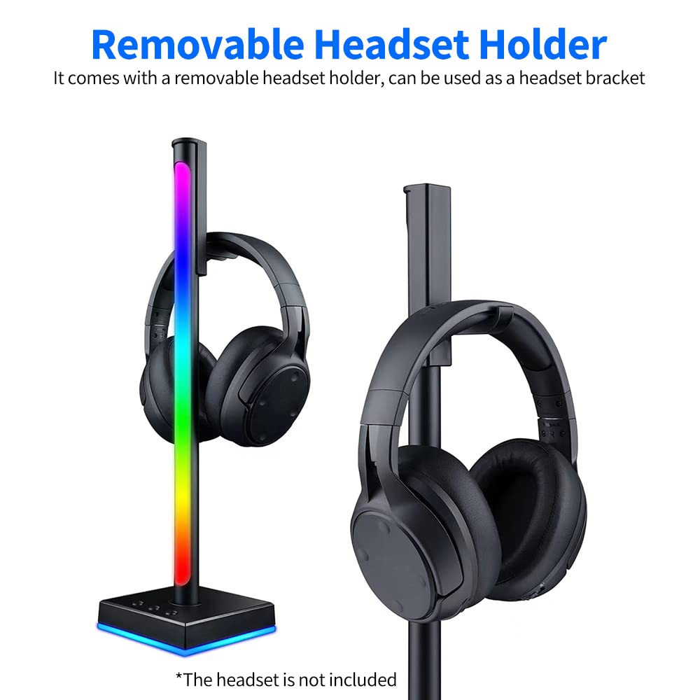 Listwy świetlne RGB do gier, dynamiczne kolory Inteligentne diody LED z aplikacją i 3 przyciskami Sterowanie nastrojową lampą na biurko Synchronizacja muzyki do pokoju gier,