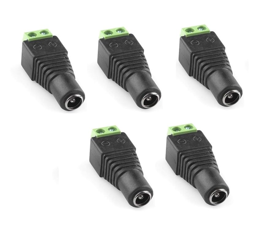 ASHIE N HOME'S DC Male Power Connector | Power Jack Socket for Led Strip CCTV Security Camera Cable | Wire Ends Plug Barrel Adapter (5Pcs)-image-15