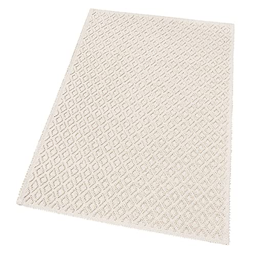 Tappeto Camera Scendiletto Bagno Puro Cotone Lavabile Elegante Assorbente A Pois Mod.BAJA_60X175