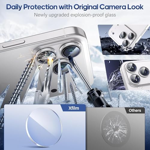 Image of for iPhone 17 Pro / 17 Pro Max Camera Lens Protector Original Individual Lens Screen Protector | 9H Hardness, Scratch-Resistant, Case Friendly (Silver)