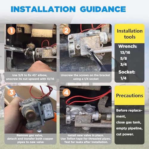 Image of AITKEN 92078 RV Gas Solenoid Valve for Dometic /Atwood 6 Gallon DSI Water Heaters