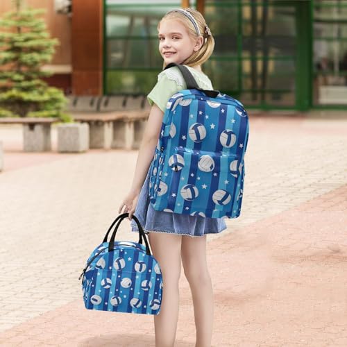 Sac à dos d'école à rayures bleues résistant pour soulager le dos des élèves - 6