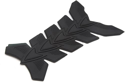 uxcell Goma motocicleta aceite combustible tanque 3D almohadilla etiqueta protectora emblema etiqueta negro