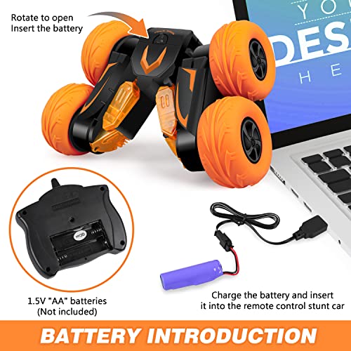Vilico Electric Competitive Rc Stunt Car Toy For Kids,Remote Control Car,Double-Sided Rotation 360°,High-Speed 4Wd Off-Road Vehicle For Boys Girls,Gift Toys For Boys 3 4 5 6 7 8 9 10 11 12 Year Old #TOP2