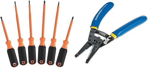 Klein Tools Juego de destornilladores aislados y paquete de herramientas cortadoraspelacables