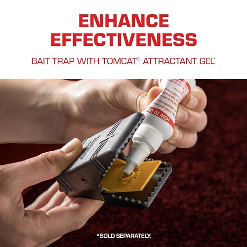 Image of Tomcat Mouse Snap Trap, Effectively Kills Mice for Clean, No-Touch Disposal, 4 Traps (Pack of 2)