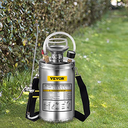 Happybuy 1.5 Gallon Stainless Steel Sprayer, 16" Wand&3.3FT ...
