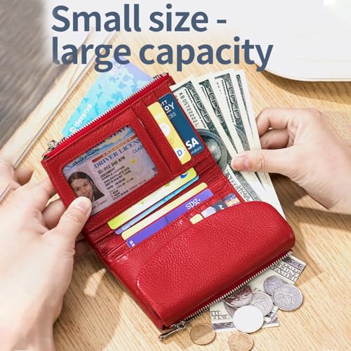 Unisex Pebble Leather Wallet,Genuine Leathers Wallets for Women,Short Genuine Leather Coin Card Holder, Can Hold Coins, Id Cards (yellow)2