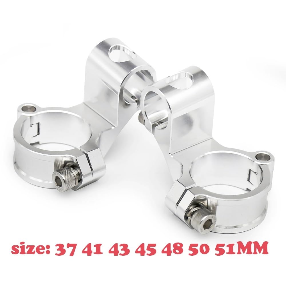 Altezza Manubrio Riser Clip Per Riser Rialzato Per Moto 37 41 43 45 48 50 51MM Regolabili Per Manubrio Da 7/8 "Morsetto Per 1,5" Rised