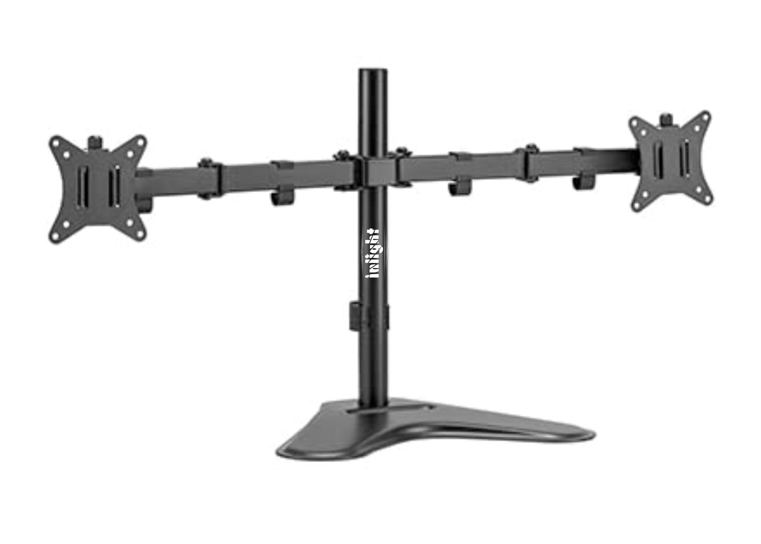 Inlight Dual Monitor Stand for 13-33 Inches Monitor | Strong and Sturdy Height Adjustable Arm | Maximum Weight 9 Kgs | Dual Monitor Stand for Desk | Vesa 100x100 Black-image-3