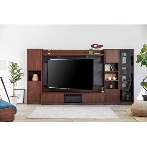 バロン180ハイテレビボード3点セット:ウォールナット[モーブル][大川家具]