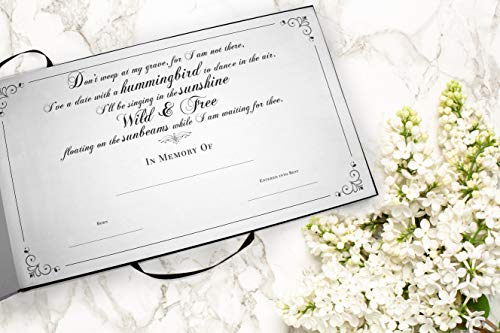 Image of Hummingbird Celebration of Life Funeral Guest Book for Memorial Service