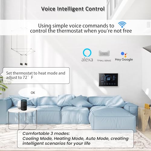 Smart-Thermostats-for-Home-Digital-Thermostat-with-App-WiFi-Thermostats-for-Home-Heat-Pumps-Cooling-Heating-Auto-Includes-C-Wire-Adapter-LCD-ScreenVoice-ControlWeatherEnergy-Saving