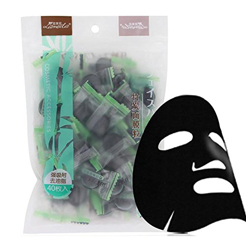 Facial Mask Paper Natural Bamboo Charcoal Fiber Mask Paper Skin Face Care DIY Cloth Mask Cotton Mask