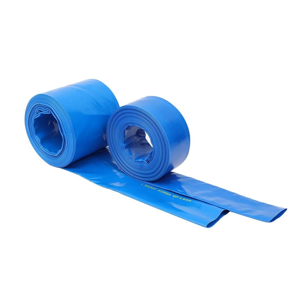 Manguera Plana De PVC Flexible De Alta Presión, Tubo De Descarga De Agua Plano for Riego Agrícola, 26,6 Cm X 20 Metros