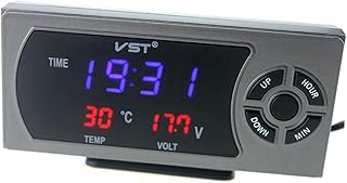 FAVOMOTO 3 1 Termômetro De Carro Relógio Digital Termômetro De Carro Relógio De Carro Termômetro Número De Relógio Digital