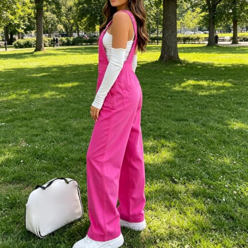 Overol retro de pierna recta para mujer que busca comodidad sin ropa ajustada 6
