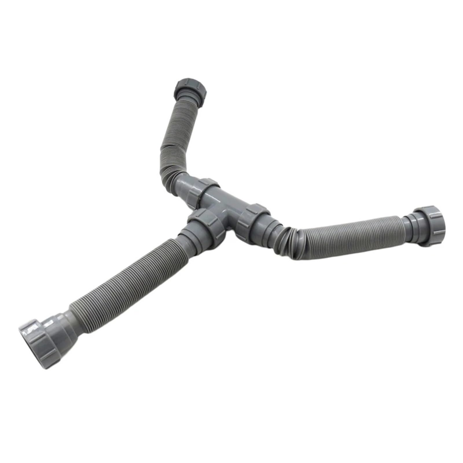 Kit de drenaje flexible para fregadero doble con trampa P y tubos ajustables