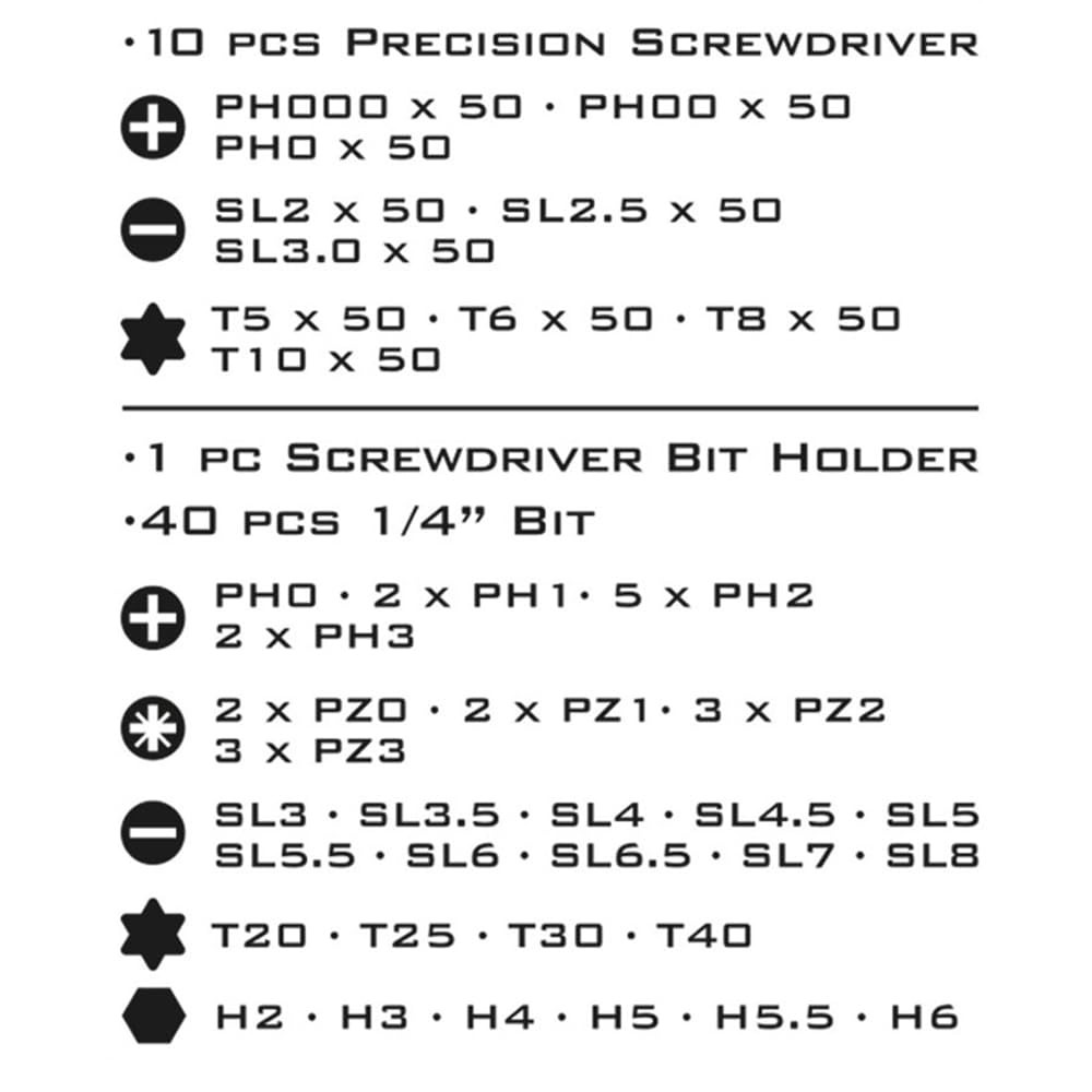 Wkrętak Precyzyjny, 58-częściowy Zestaw Wkrętaków Z Walizką Do Przechowywania, W Tym Phillips/Pozidriv/Torx/Hex/płaski, Łatwy Do Przenoszenia I Trwały, Odpowiedni Do Napraw Domowych, Majsterkowania