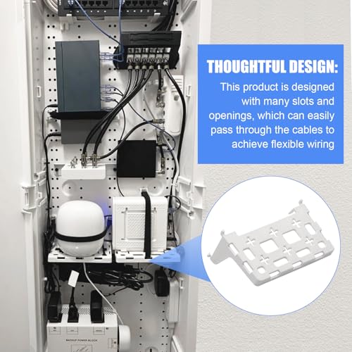 Image of 2PCS 49605-aub Structured Media Panel Accessories Enclosure Universal Shelf Mounting Bracket for Leviton Media Panel -That Supports 20lbs of Weight - White