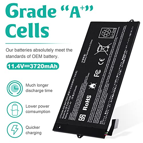 Image of ASUNCELL 3720mAh AP13J4K Battery for Acer Chromebook 11.6 inch C720P C720 11 C740 Sesies C720P-2666 C720-2800 C740-C3P1 C740-C4PE KT.00304.001 KT.00303.001, 11.4V 4-Cell (2.5cm Short Cable)