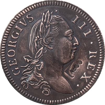 Ouro george iii 1/2 centavos moedas 1775 cópia