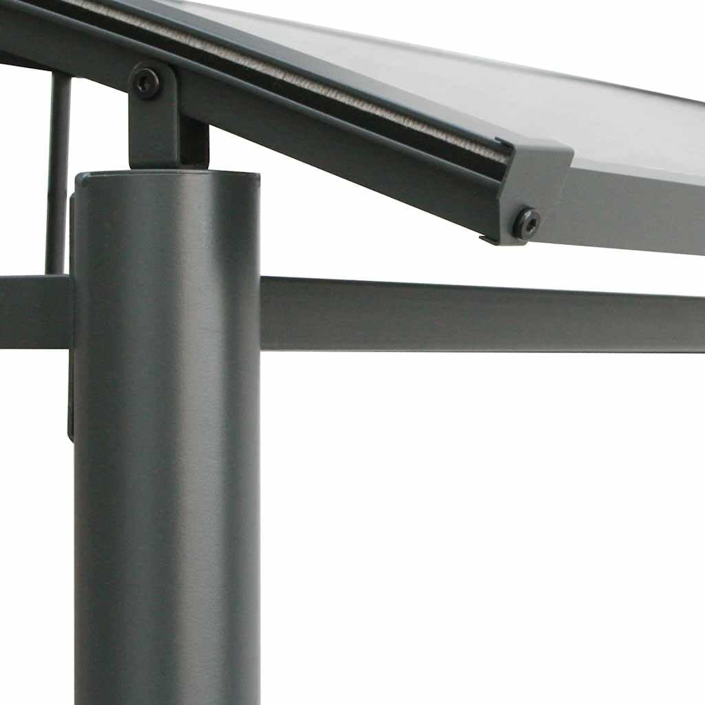vidaXL Gazebo BBQ et étagères latérales Anthracite 210x114x230cm Acier, abri pour Barbecue, auvent pour Barbecue, pergola pour Barbecue