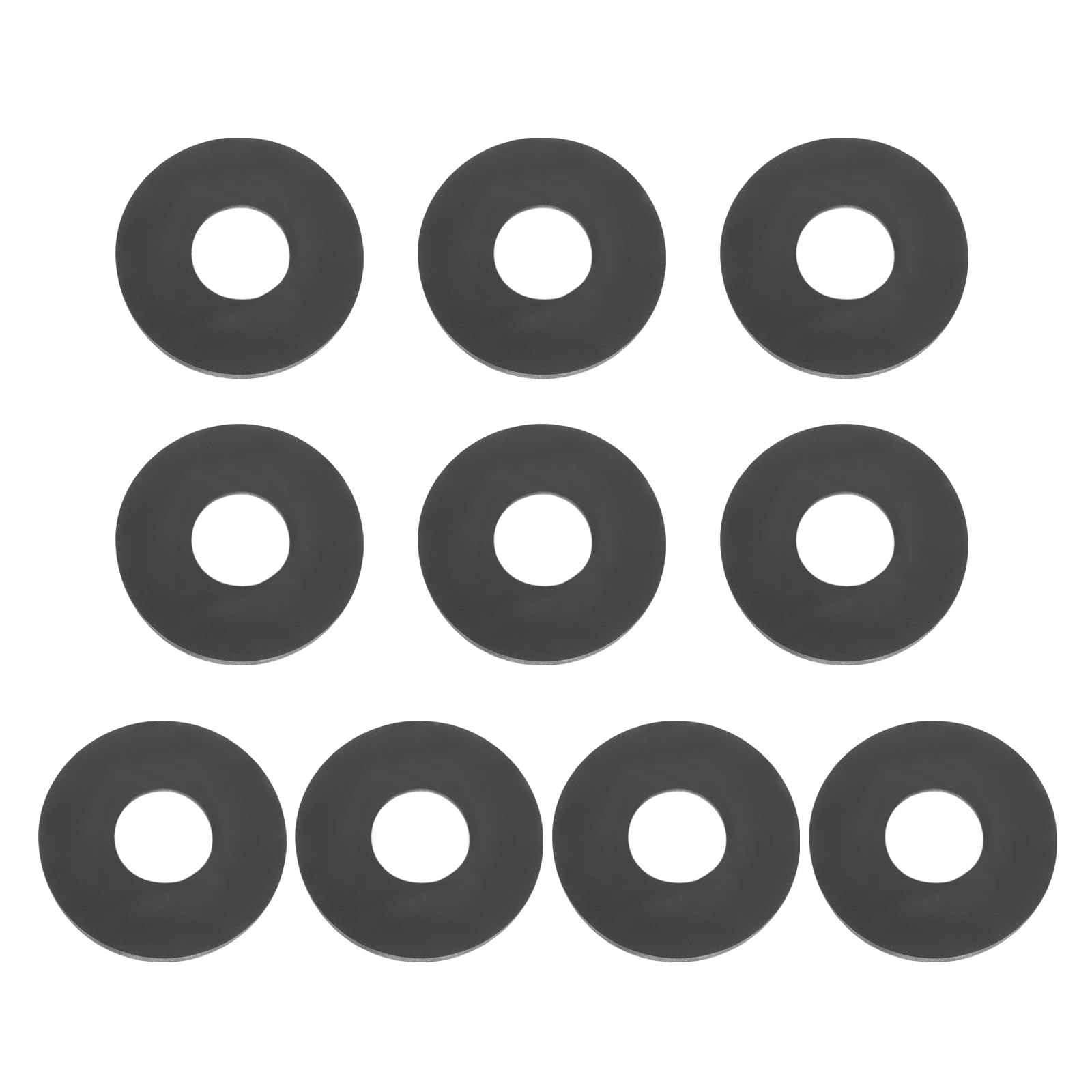 PATIKIL M14 Silicone Flat Washer, 10 Pcs 14mm ID 28mm OD Plain Washer Grommets O-Ring Sealing Gasket Spacer for Faucet Pipe Water Hose Shower Door Handles, Black
